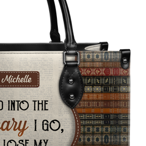 Black Interior -  And Into The Library I Go To Lose My Mind And Find My Soul DNRZ1602003A Leather Bag