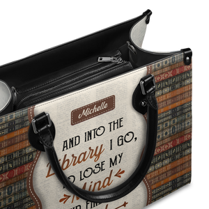Black Interior -  And Into The Library I Go To Lose My Mind And Find My Soul DNRZ1602003A Leather Bag
