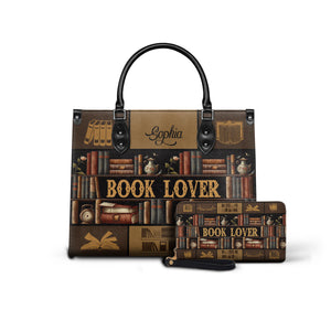 Black Interior -  Book Lover NQAY1802001A Leather Bag