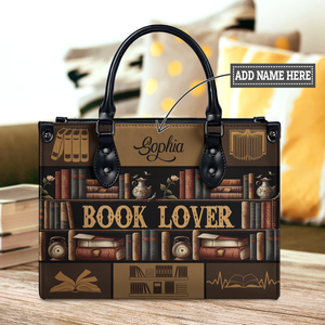 Black Interior -  Book Lover NQAY1802001A Leather Bag
