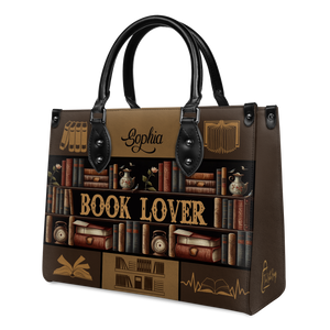Black Interior -  Book Lover NQAY1802001A Leather Bag