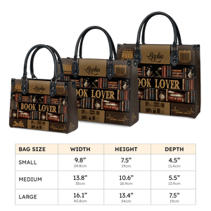 Black Interior -  Book Lover NQAY1802001A Leather Bag
