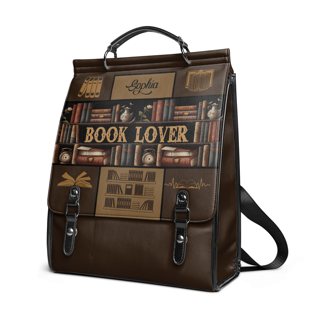 Book Lover NNRZ12013565HM Leather Backpack