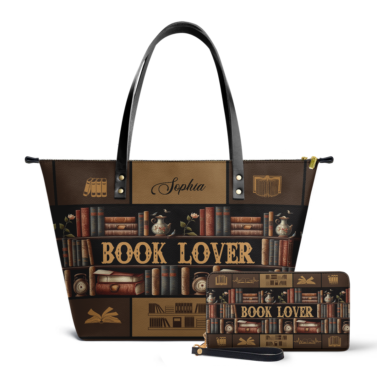 Book Lover TTRZ28104339KY Leather Tote Bag