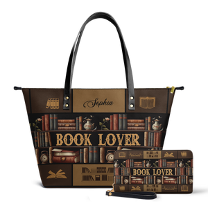 Book Lover TTRZ28104339KY Leather Tote Bag