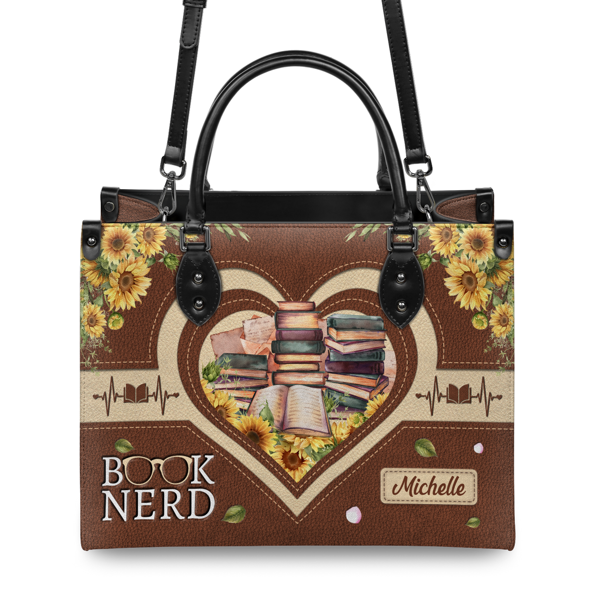 Black Interior -  Book Nerd HTRZ20118989IS Leather Bag