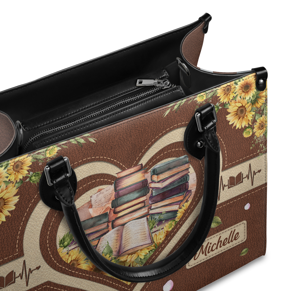 Black Interior -  Book Nerd HTRZ20118989IS Leather Bag