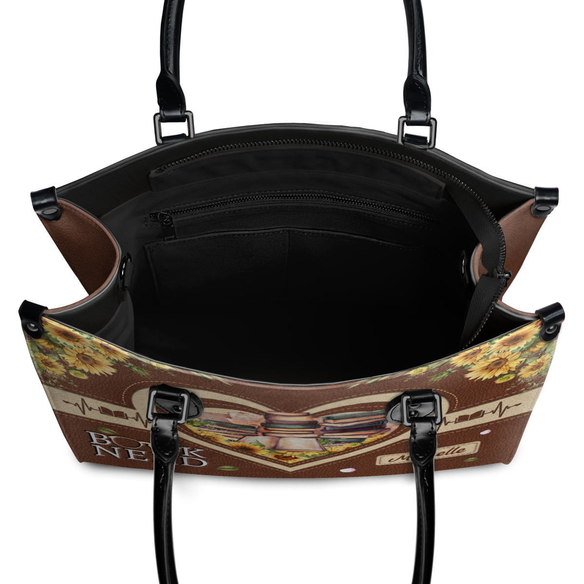 Black Interior -  Book Nerd HTRZ20118989IS Leather Bag