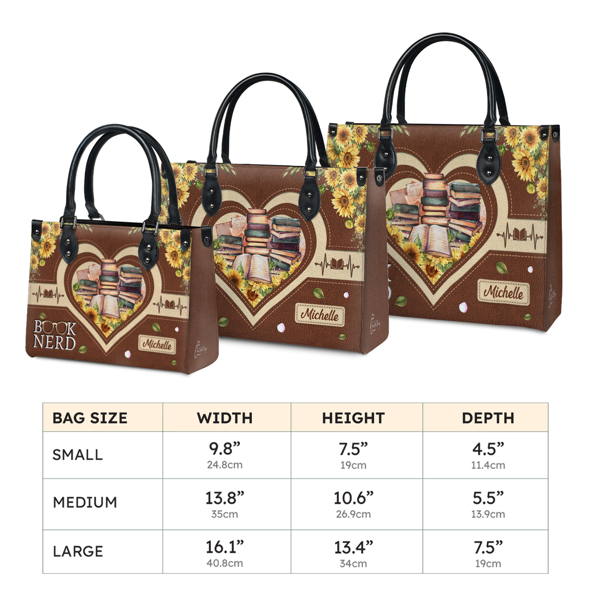 Black Interior -  Book Nerd HTRZ20118989IS Leather Bag