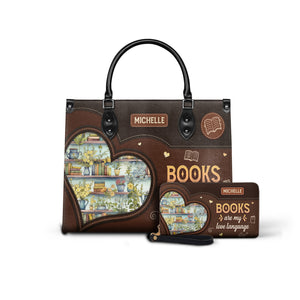 Black Interior -  Books Are My Love Language HTRZ20119966JE Leather Bag