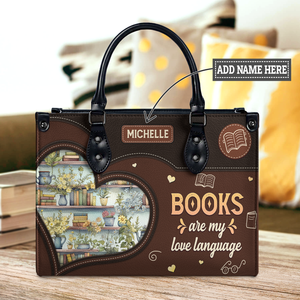 Black Interior -  Books Are My Love Language HTRZ20119966JE Leather Bag