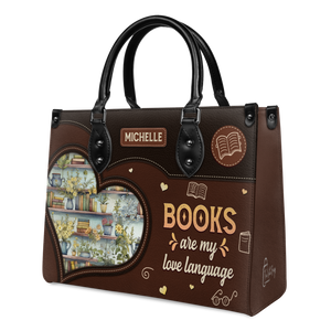 Black Interior -  Books Are My Love Language HTRZ20119966JE Leather Bag
