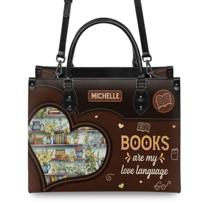 Black Interior -  Books Are My Love Language HTRZ20119966JE Leather Bag