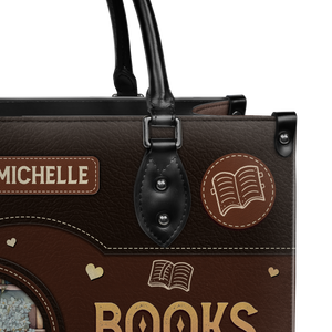 Black Interior -  Books Are My Love Language HTRZ20119966JE Leather Bag