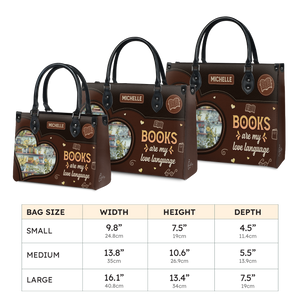 Black Interior -  Books Are My Love Language HTRZ20119966JE Leather Bag