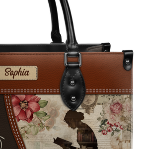 Black Interior -  Books Helping Introverts Avoid Conversation Since 1454 HHRZ25108182ZC Leather Bag