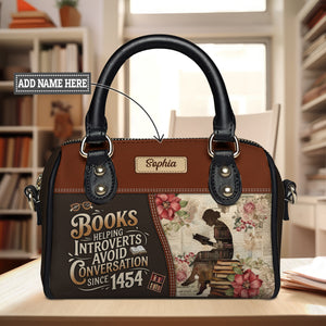 Books Helping Introverts Avoid Conversation Since 1454 HHRZ28100190EY Mini Satchel