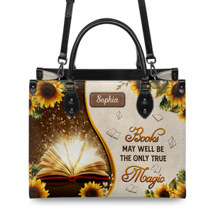 Black Interior -  Books May Well Be The Only One True Magic NQAY1702003A Leather Bag