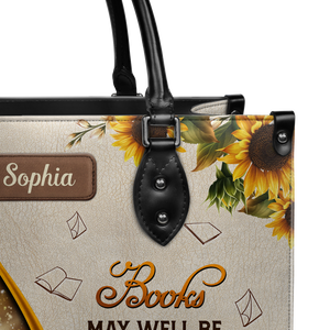 Black Interior -  Books May Well Be The Only One True Magic NQAY1702003A Leather Bag