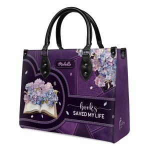 Black Interior -  Books Saved My Life HHRZ17012568NJ Leather Bag