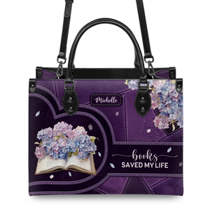 Black Interior -  Books Saved My Life HHRZ17012568NJ Leather Bag