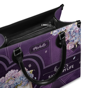 Black Interior -  Books Saved My Life HHRZ17012568NJ Leather Bag