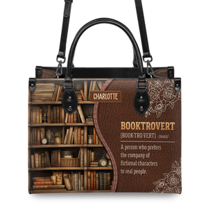 Black Interior -  Booktrovert Noun HHRZ17016160GX Leather Bag