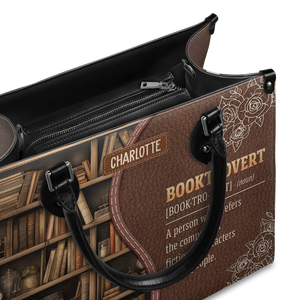 Black Interior -  Booktrovert Noun HHRZ17016160GX Leather Bag