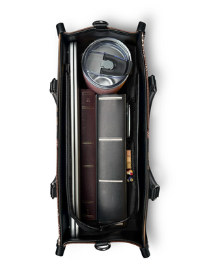 Black Interior -  Booktrovert Noun HHRZ17016160GX Leather Bag