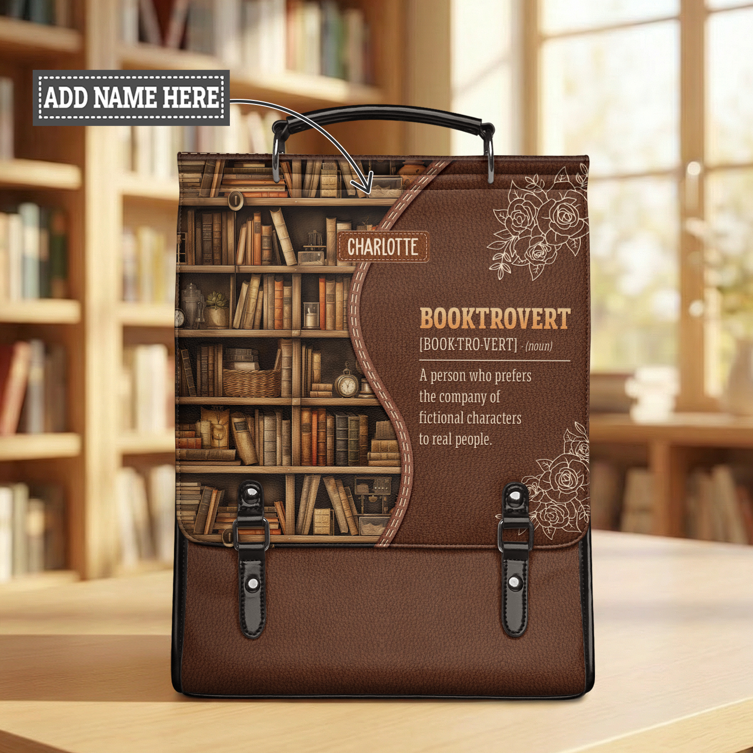 Booktrovert Noun NNRZ12012401UX Leather Backpack
