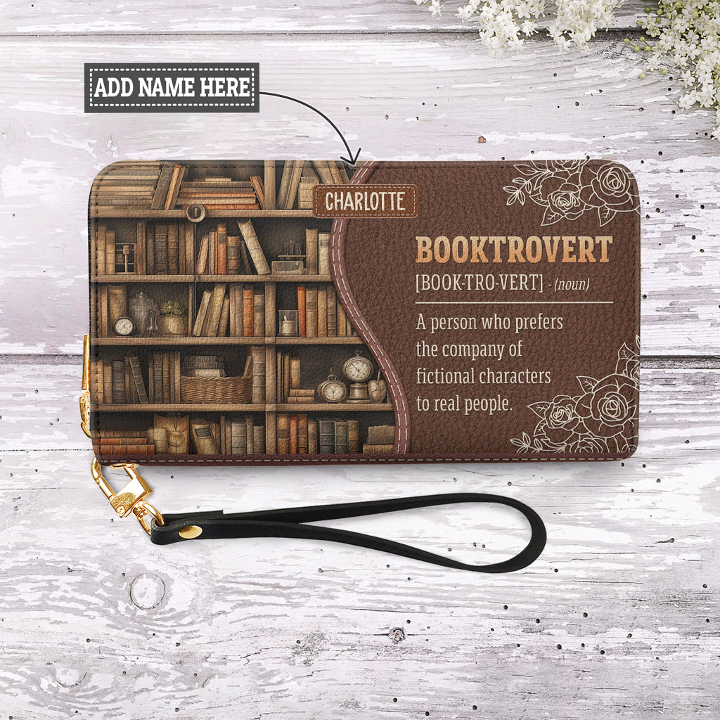 Booktrovert Noun NNRZ02081629NJ Zip Around Leather Wallet - The