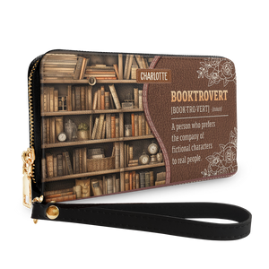 Booktrovert Noun NNRZ02081629NJ Zip Around Leather Wallet