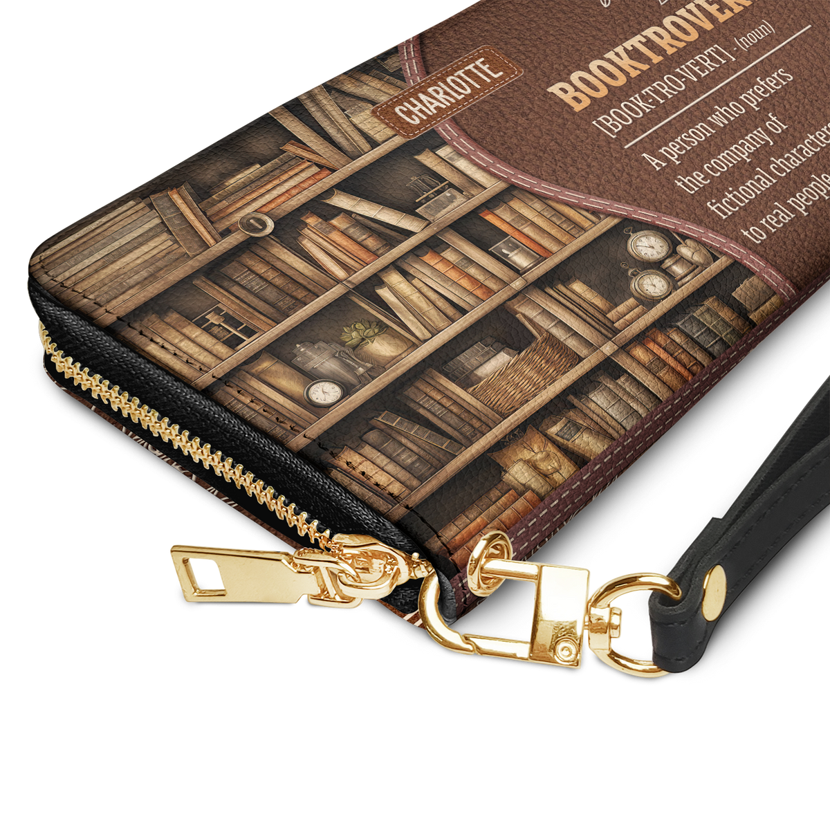 Booktrovert Noun NNRZ02081629NJ Zip Around Leather Wallet