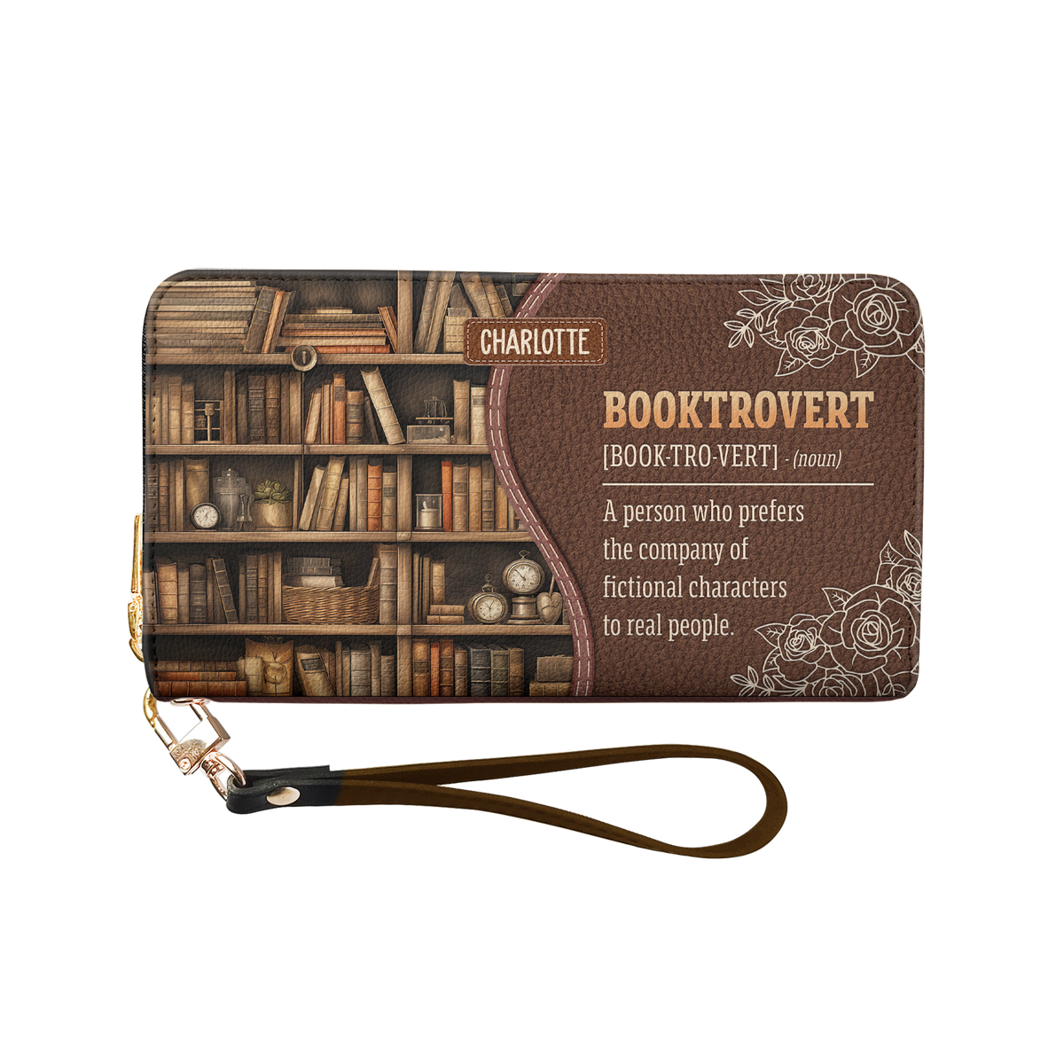 Booktrovert Noun NNRZ02081629NJ Zip Around Leather Wallet