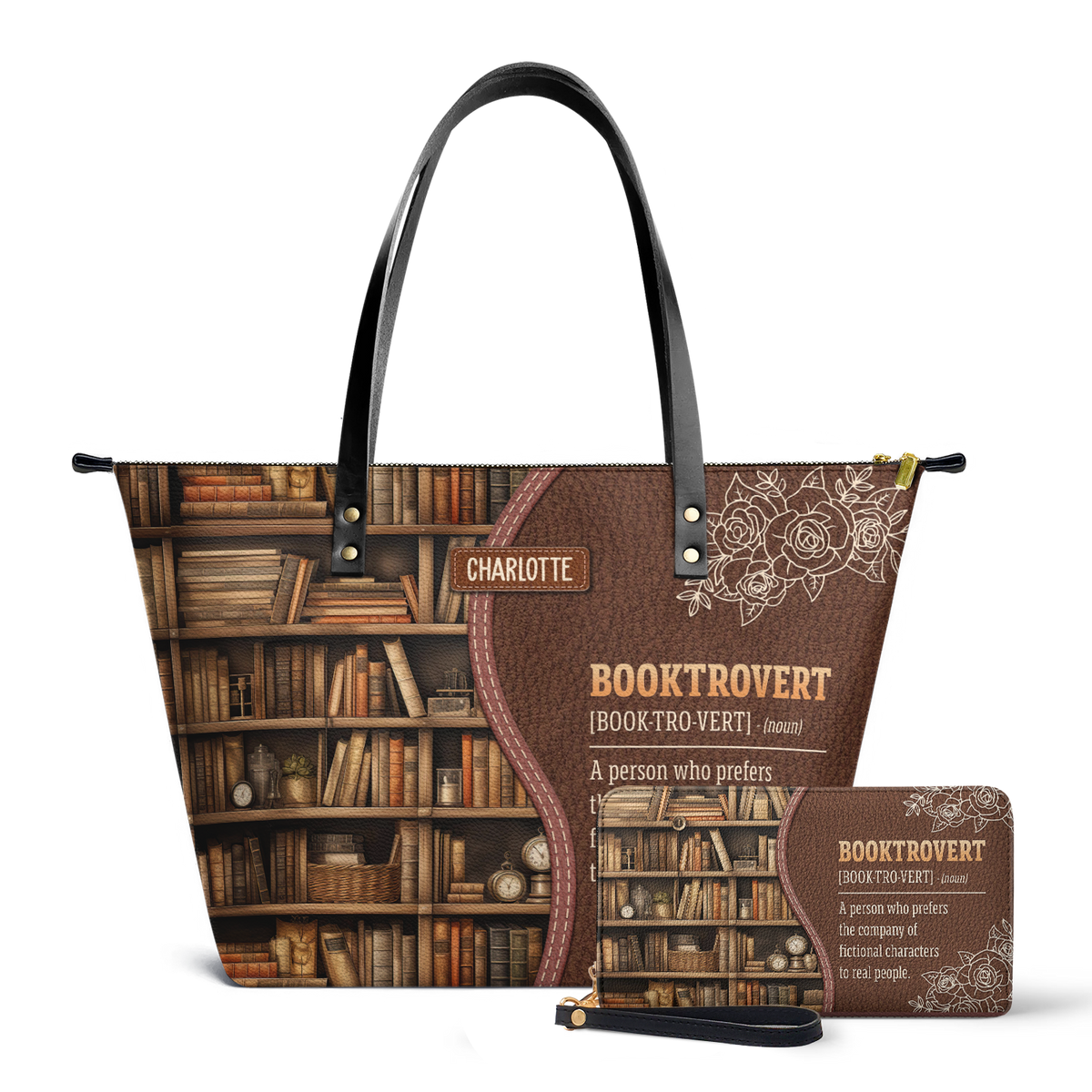 Booktrovert Noun TTRZ28109585IM Leather Tote Bag