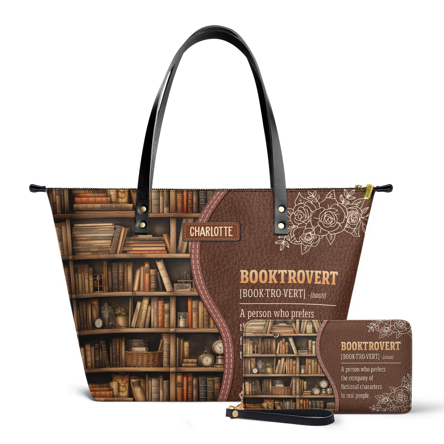 Booktrovert Noun TTRZ28109585IM Leather Tote Bag
