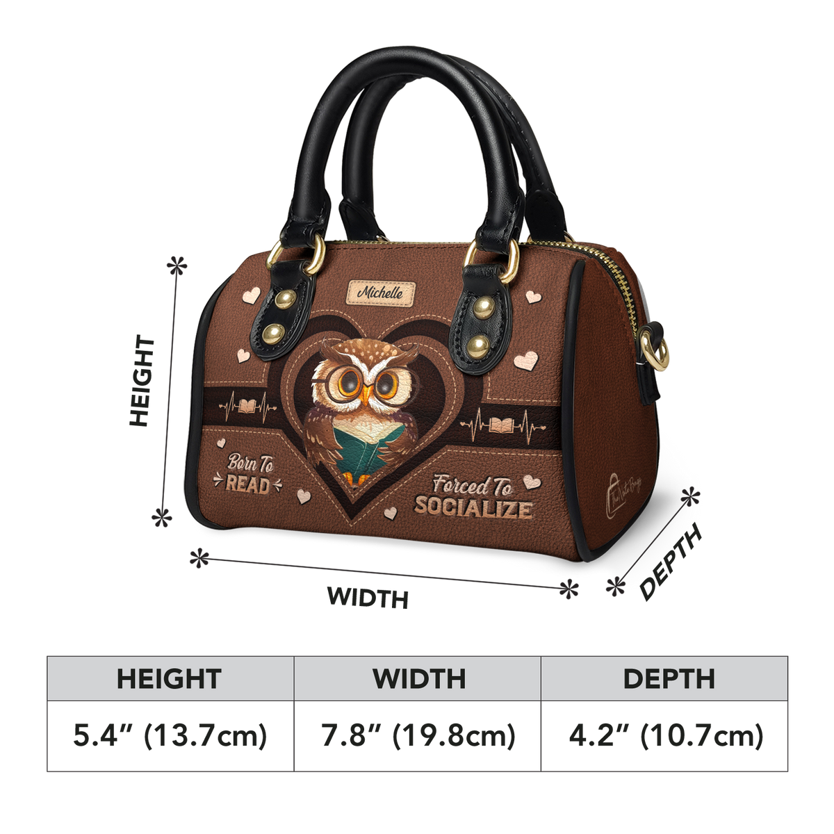 Born To Read Forced To Socialize TTRZ21088933MW Mini Satchel