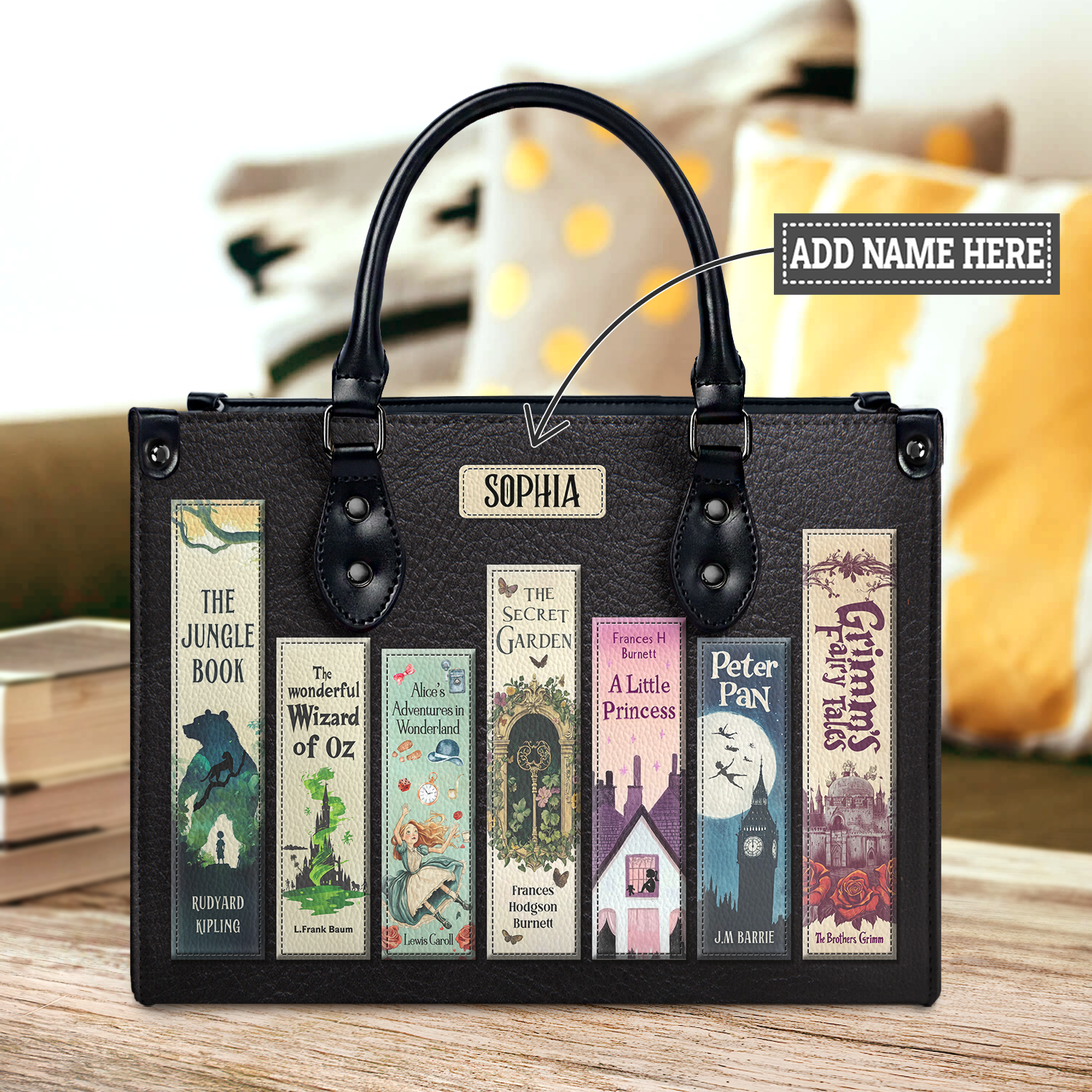 Black Interior -  Children Books HHRZ25100697KT Leather Bag