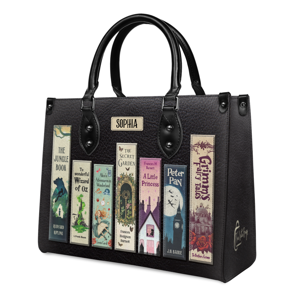Black Interior -  Children Books HHRZ25100697KT Leather Bag