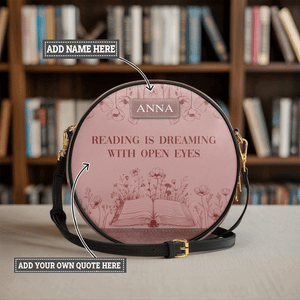 Custom Quote Minimalist HTRZ12087236XH Circle Crossbody Bag