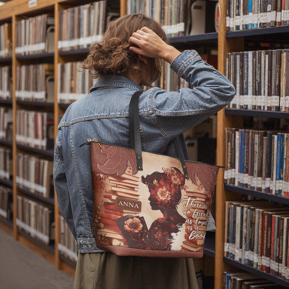 Custom Quote Vintage Woman TTRZ30106881UT Leather Tote Bag
