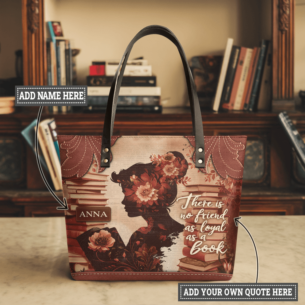 Custom Quote Vintage Woman TTRZ30106881UT Leather Tote Bag