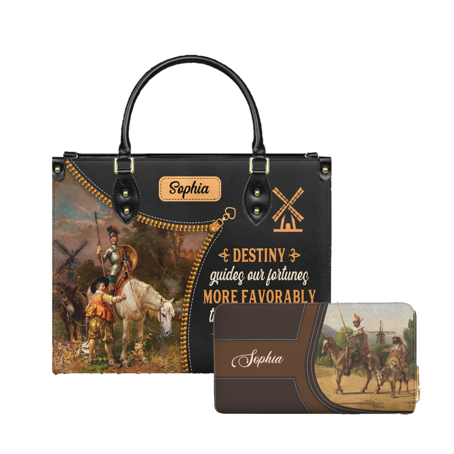 Destiny Guides Our Fortunes More Favorably Than We Could Have Expected DNRZ0903002A Leather Bag