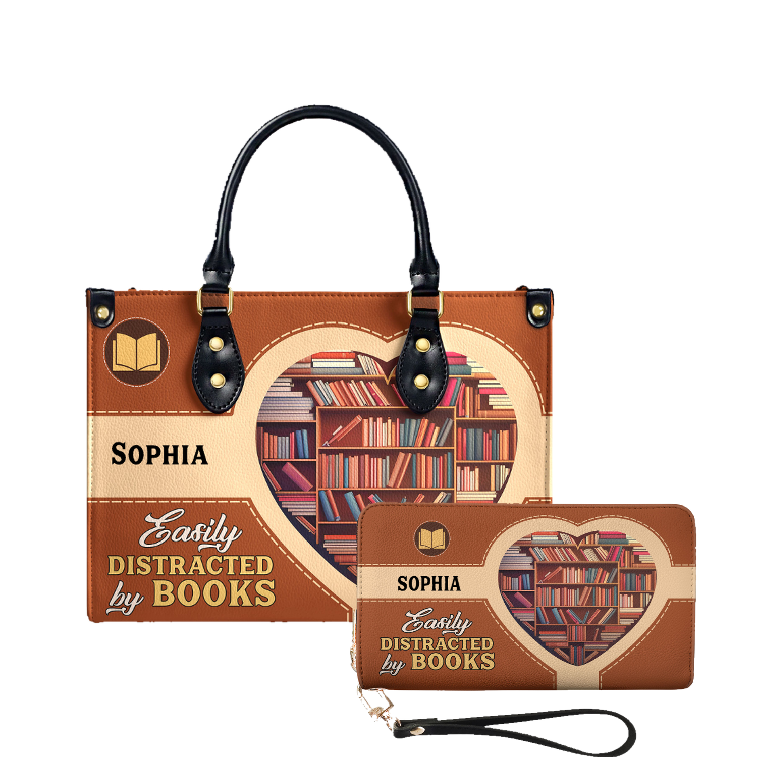 Easily Distracted By Books HHAY1802004A Leather Bag
