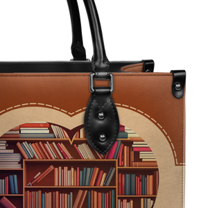 Black Interior -  Easily Distracted By Books HHAY1802004A Leather Bag
