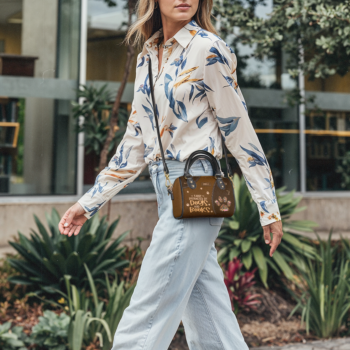 Easily Distracted By Dogs And Books DNRZ22080507QI Mini Satchel