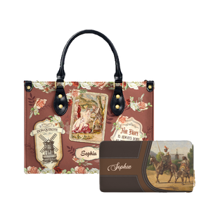 For Hope Is Always Born At The Same Time As Love leather bag and matching zip around wallet