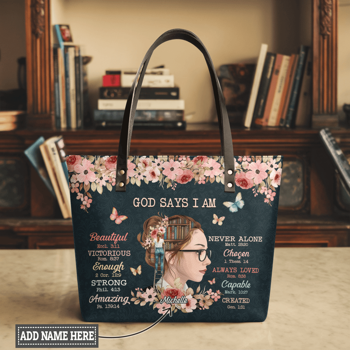 God Says HHRZ30107927WO Leather Tote Bag