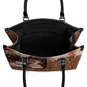 Black Interior -  Happiness Is A Cup Of Tea And A Really Good Book HTRZ20119150MI Leather Bag
