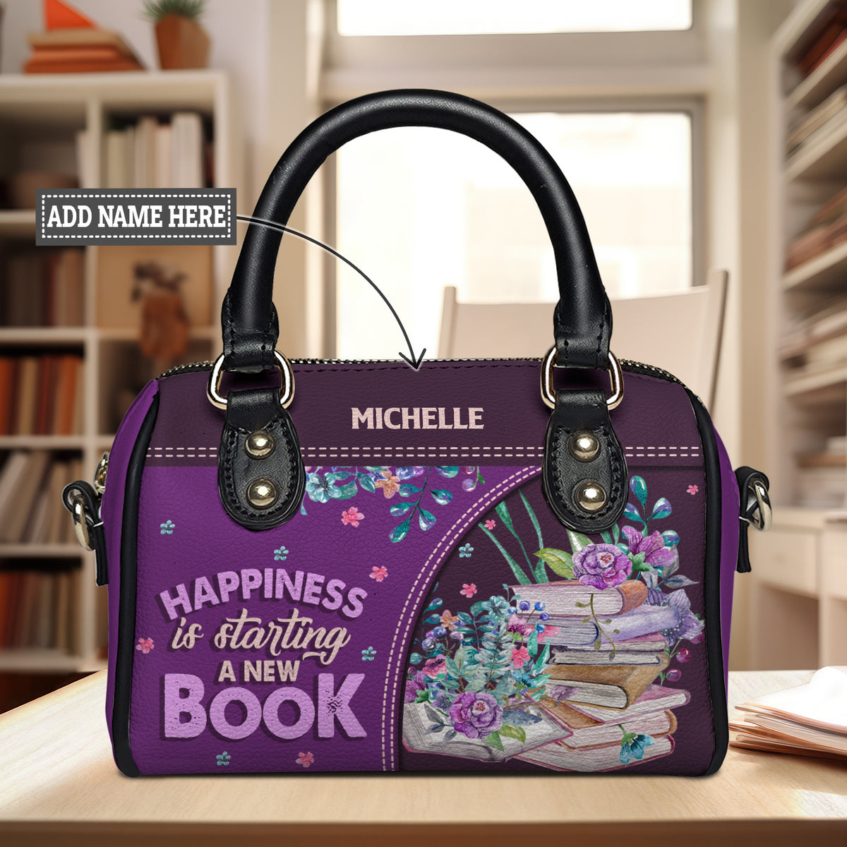 Happiness Is Starting A New Book TTRZ21086192KT Mini Satchel